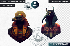 Egyptian God and Goddess Clipart, Ra, Thoth, mythology Product Image 1