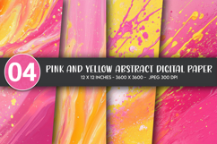 Pink and Yellow Abstract Digital Paper Product Image 1