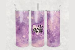 Mom purple galaxy 20 oz tumbler sublimation design Product Image 1