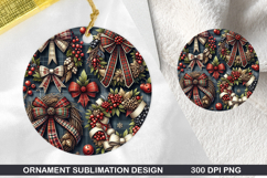 Pattern Stained Glass Ornament PNG, Digital Download File Product Image 1
