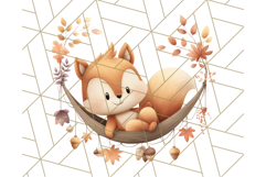 Woodland Autumn Critters PNG Clipart, Cute Fall Animals Product Image 2