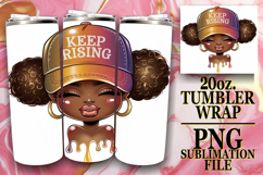 Sublimation Wonders 20oz tumbler wrap, Black Woman Product Image 1