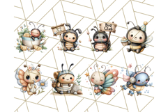 Cute Insects Clipart, Cartoon Bugs, Bug PNG Illustrations Product Image 2