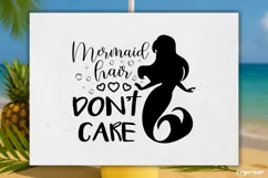 Mermaid Hair Don't Care SVG Engraved | Beach Quotes Product Image 2
