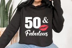 50 And Fabulous SVG, 50th Birthday SVG Product Image 1