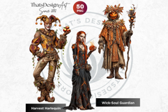 Fantasy Autumn Guardians - Epic Fall Character Clipart PNG Product Image 10