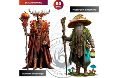 Fantasy Autumn Guardians - Epic Fall Character Clipart PNG Product Image 6