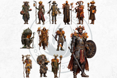 Fantasy Autumn Guardians - Epic Fall Character Clipart PNG Product Image 7