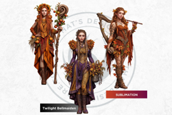 Fantasy Autumn Guardians - Epic Fall Character Clipart PNG Product Image 8