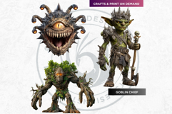 Fantasy TTRPG Character Clipart, D&amp;D Heroes &amp; Monsters Product Image 4