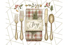 Cozy Christmas Clipart, Santa and Friends PNG Graphics Product Image 2