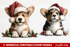 Whimsical Christmas Clipart | Cute Festive Holiday PNG Product Image 1