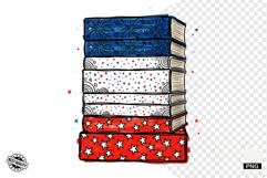 4th of July Books Reading Clipart Product Image 1