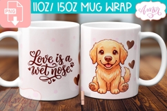 Dog lover Valentine Mug Wrap PNG, Dog Owner Mug PNG Product Image 2