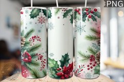 Christmas Watercolor Tumbler Wrap - Christmas PNG Design Product Image 1