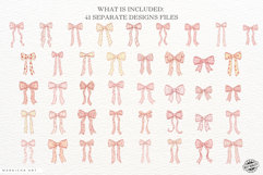 Coquette Easter Spring Bows Clipart Product Image 3