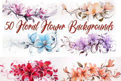 50 Floral Wedding Flower Background Illustration Design Product Image 1
