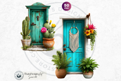 Floral Doors and Enchanting Garden Entrance Illustrations Product Image 11