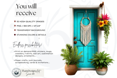 Floral Doors and Enchanting Garden Entrance Illustrations Product Image 2