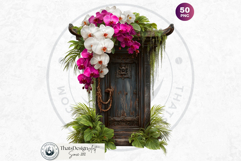 Floral Doors and Enchanting Garden Entrance Illustrations Product Image 7