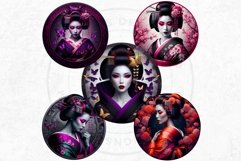 Geisha clipart bundle, Asian art, Japanese woman sublimation Product Image 8