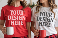 Gildan 18000 Sweatshirt Couples Sweatshirt Mockup Product Image 1