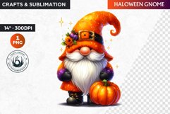 Halloween gnome clipart, Halloween clipart, Autumn clipart Product Image 1