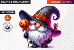 Halloween gnome clipart, Halloween clipart, Autumn clipart Product Image 1