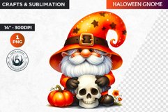 Halloween gnome clipart, Halloween clipart, Autumn clipart Product Image 1