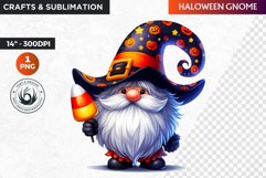Halloween gnome clipart, Halloween clipart, Autumn clipart Product Image 1