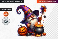 Halloween gnome clipart, Halloween clipart, Autumn clipart Product Image 1
