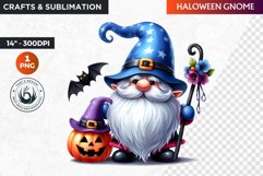 Halloween gnome clipart, Halloween sublimation clipart Product Image 1
