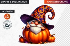 Halloween gnome clipart, Halloween clipart, Autumn clipart Product Image 1