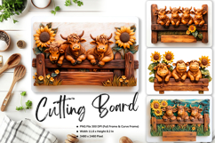 Highland Cow Cutting Board Kitchen Chopping Board Design_50 Product Image 1