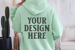Mint Gildan 18500 Hoodie Mockup, Unisex Sweatshirt Mockup Product Image 1