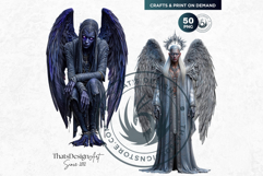 Nocturnal Winged Creatures, Dark Angel &amp; Demon Clipart Product Image 10