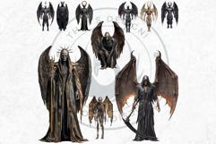Nocturnal Winged Creatures, Dark Angel &amp; Demon Clipart Product Image 5