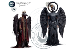 Nocturnal Winged Creatures, Dark Angel &amp; Demon Clipart Product Image 6