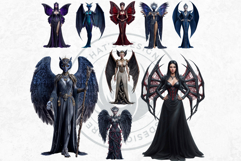 Nocturnal Winged Creatures, Dark Angel &amp; Demon Clipart Product Image 7