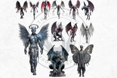 Nocturnal Winged Creatures, Dark Angel &amp; Demon Clipart Product Image 9