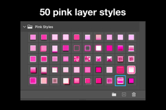 50 pink layer styles