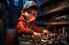 3D Character Child Boy Pharmacist with relevant environment Product Image 1