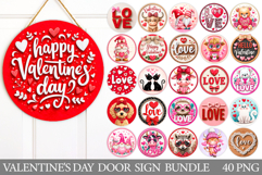 Valentines Day Door Sign Bundle. Valentines Sublimation Product Image 1