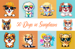 50 Puppy Dog Sunglasses Sticker Ideas Illustration Logo JPG Product Image 1