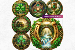 Saint Patrick Clipart and Celtic Irish Graphics PNG Bundle Product Image 4