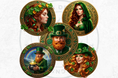 Saint Patrick Clipart and Celtic Irish Graphics PNG Bundle Product Image 8