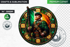Stained glass St Patrick&#039;s Day Clipart, Saint patricks day Product Image 1