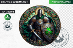 Stained glass St Patrick&#039;s Day Clipart, Saint patricks day Product Image 1