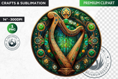 Stained glass St Patrick&#039;s Day Clipart, Saint patricks day Product Image 1