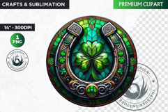 Stained glass St Patrick&#039;s Day Clipart, Saint patricks day Product Image 1